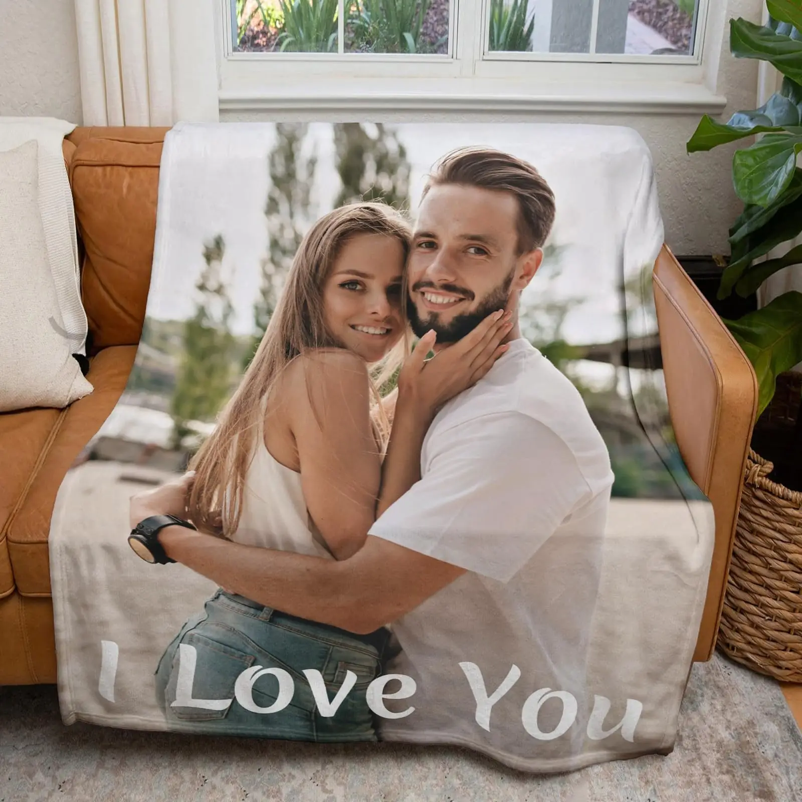 1pc Personalized Picture and Text Customized Blankets, Gift Blankets Tailored for Children, Parents, Lovers, and Friends