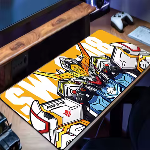 Mouse Pad Anime Non-Slip Rubber Mousepad Soft Desk Mat Gaming Mechanical Warrior Gundam PC Accessories Large Gamer Keyboard Mat