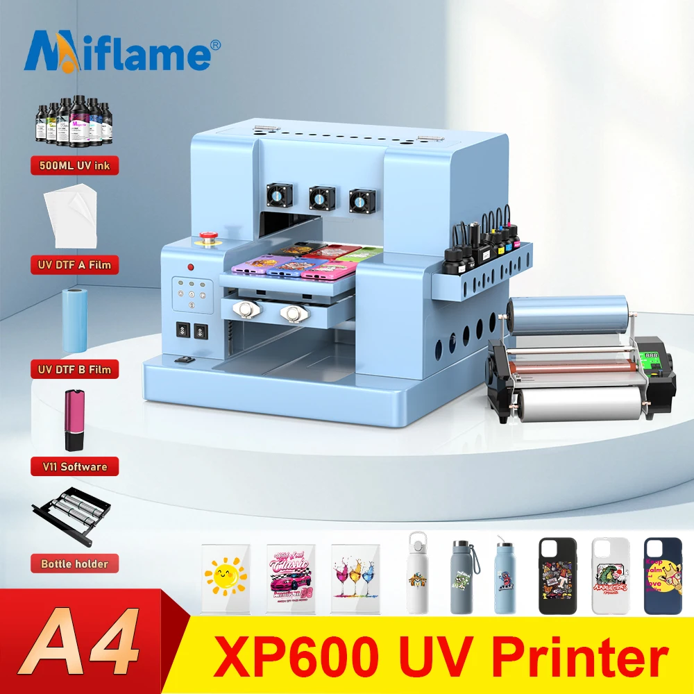 

A4 UV Printer For Epson XP600 impresora uv a4 UV DTF Flatbed Printer For Wood Phone Case Acrylic UV DTF Sticker Printing Machine