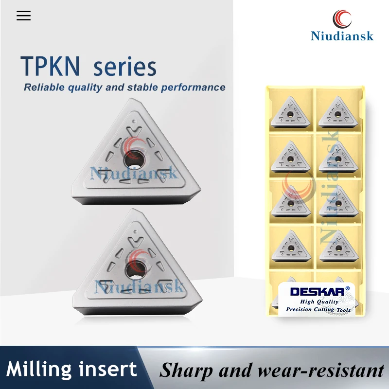 เครื่องกลึง CNC การประมวลผลใบมีดสแตนเลส TPKN1603PDTR TPKN2204PDTR LF6018 มิลลิ่งใบมีดวัสดุ Part Milling เครื่องตัดตัด