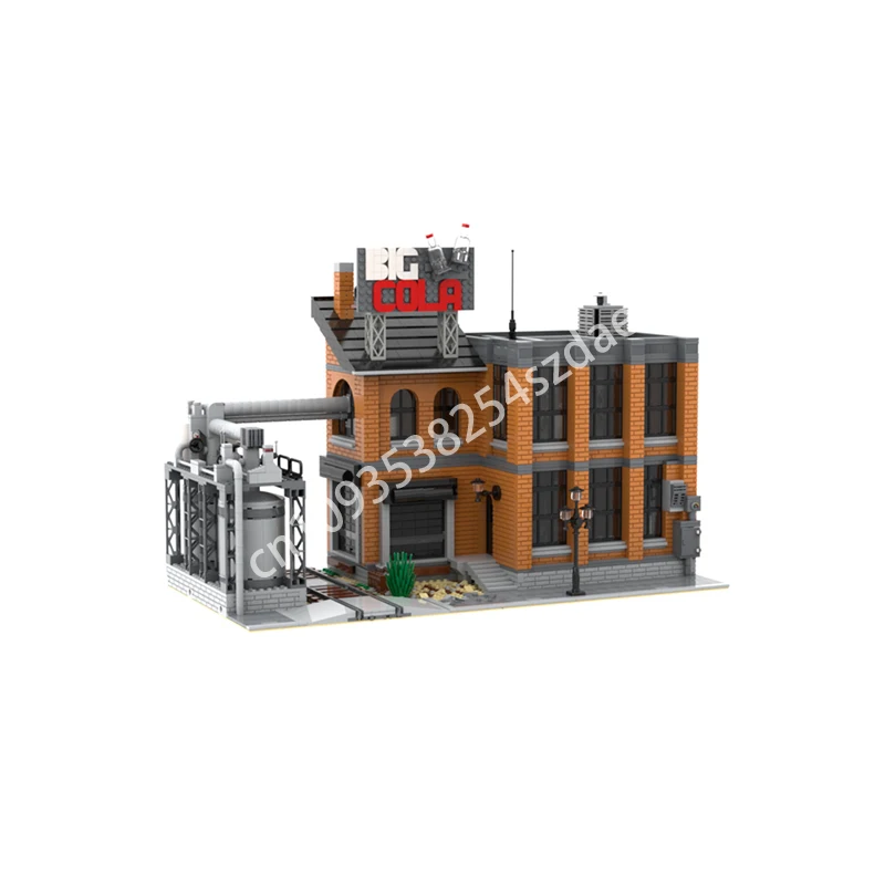 

2998PCS MOC Creative City Street View Modular Big Cola Factory Model Architecture Building Block Diy Kids Bricks Toys Gifts