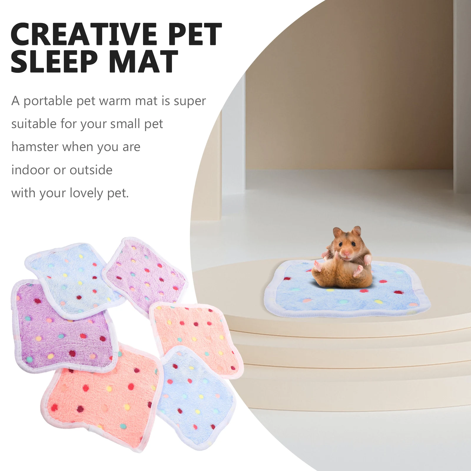 

6 Pcs Comfortable Hamster Pad Pet Blanket Hamsters Cushion Convenient Mat Bedding