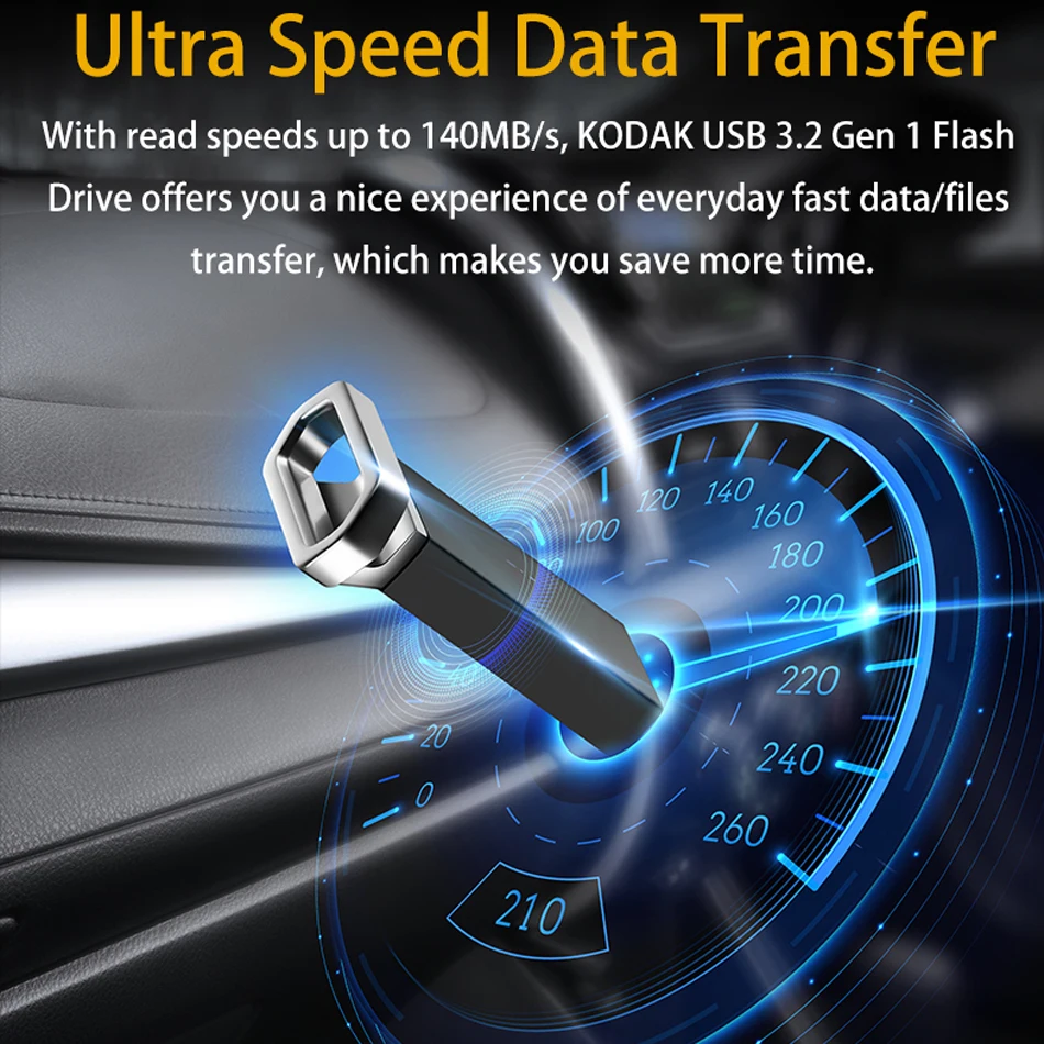 

Original KODAK USB3.2 Pendrive K113 Metal USB Flash Drive MINI Key Pen Drive High Speed 140MB/s 32GB 64GB 128GB for Car Laptop