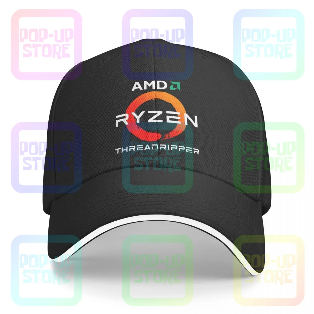 Amd Ryzen Threadripper Processors Sandwich Cap Baseball Cap Trucker Hat New Hipster High Quality