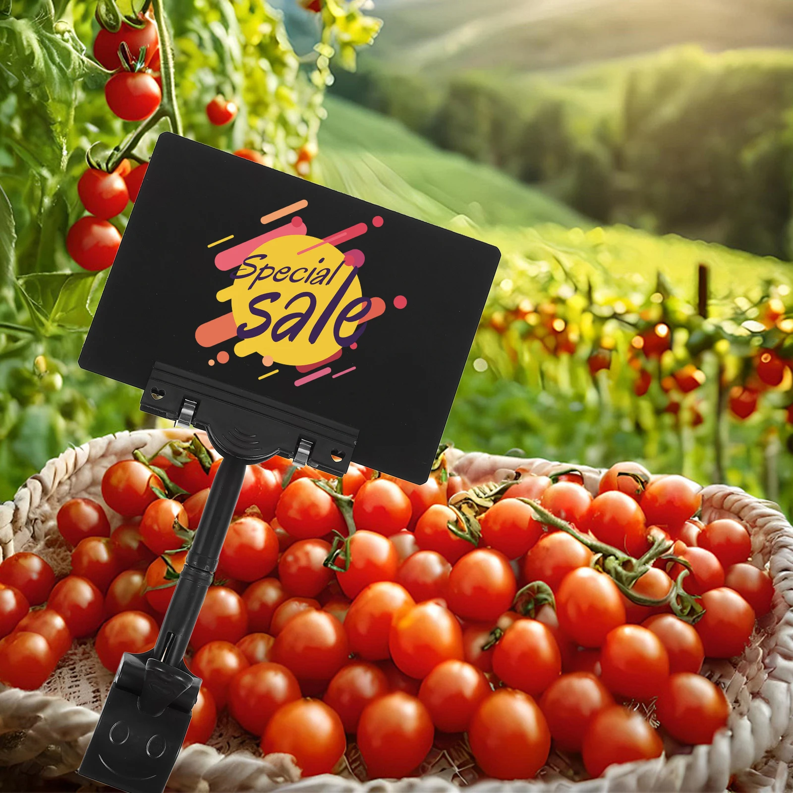 

4pcs Rotating Clip Shelves Mini Blackboard Labels Wipe Clean Horizontal Clip Design Price Tag Signs Sign Holders