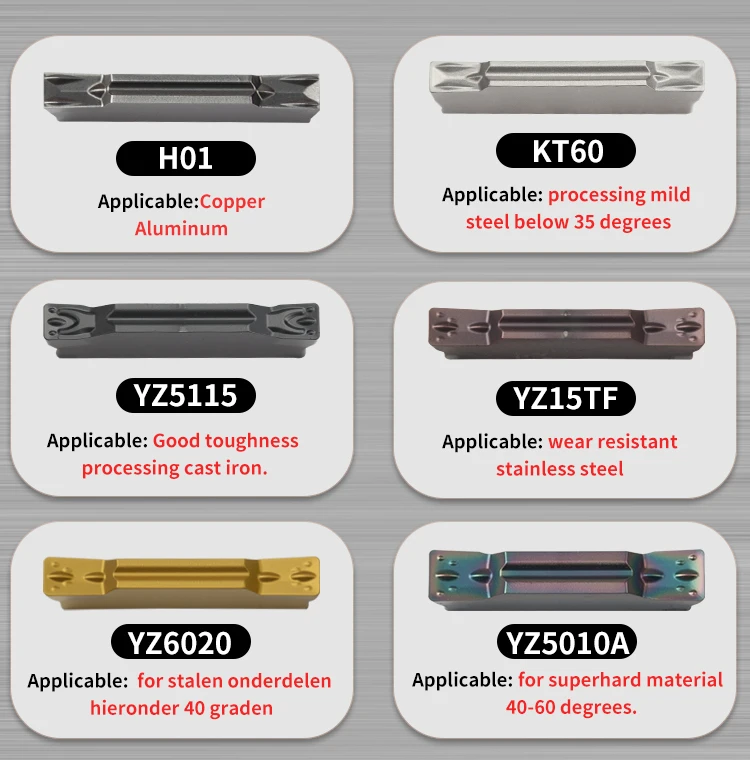 MGMN150 200 250 300 400 500 600 -M/-G/-J/-T/-DR/-PF H01/KT60/YZ6020/YZ5115/YZ5010A Carbide Insert Grooving Parting Turning Tool