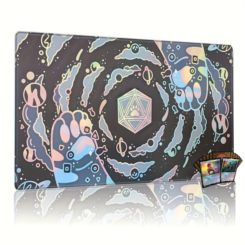 Cat Claw Dice Game paymat , Smooth Surface for Anti-Slip Rubber Base and Trade Card Game, Table and Adult Durable Game Pad