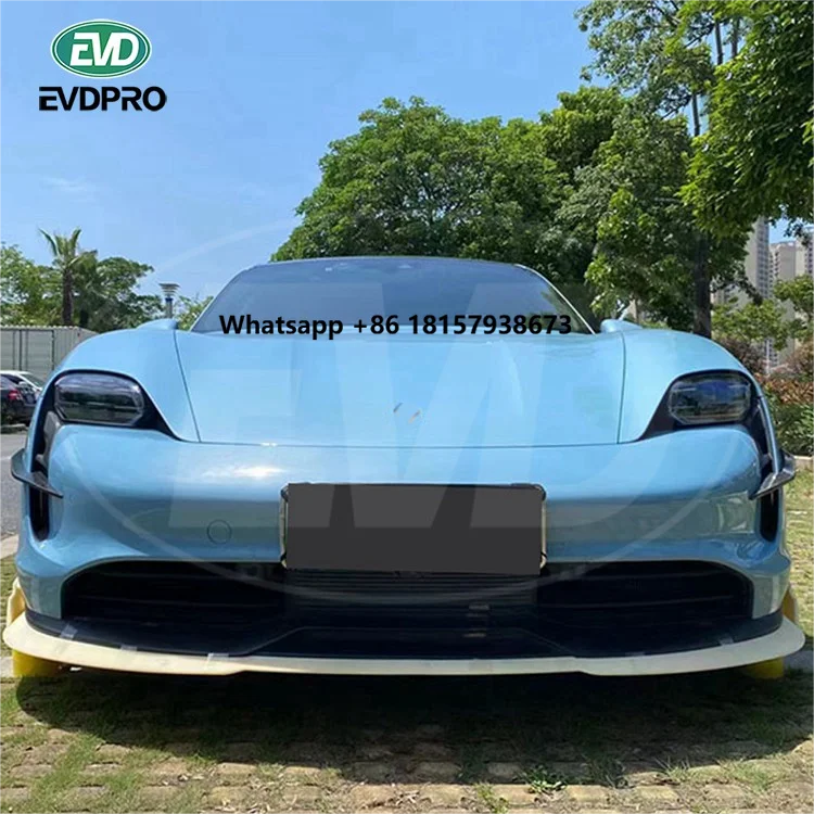

For Porsche Taycan 2019-2022 Revoz Style Carbon Fiber Front Lip