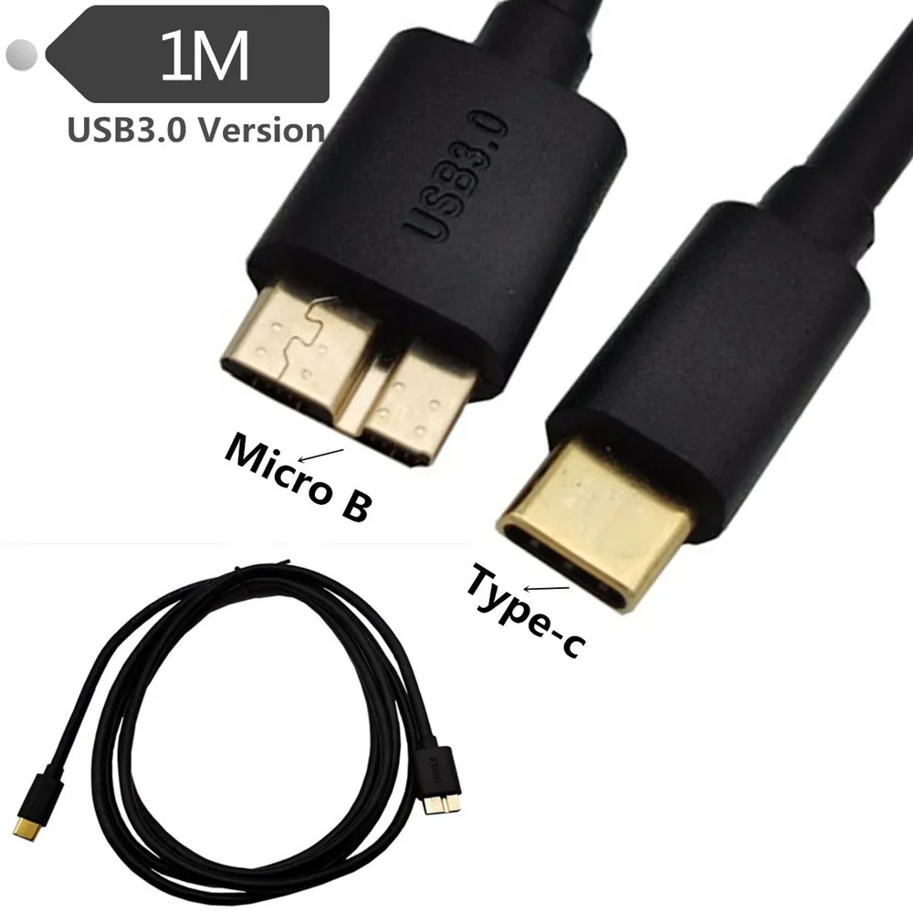 USB 3.1 Type-C ถึง USB 3.0 Micro B สายเชื่อมต่อสําหรับฮาร์ดไดรฟ์สมาร์ทโฟนโทรศัพท์มือถือ PC