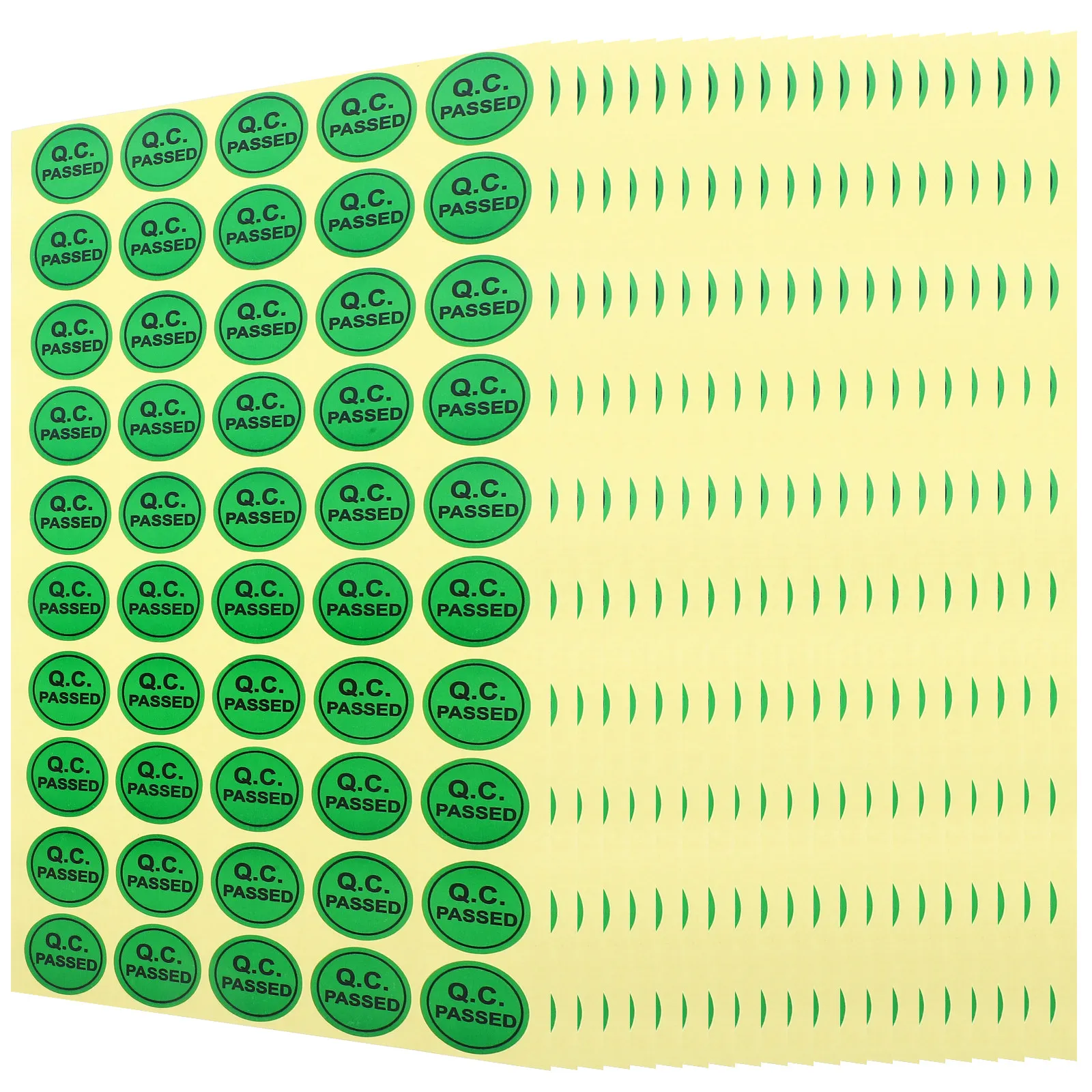

1000Pcs Qc Passed Stickers Self Adhesive Coated Paper Labels for Warehouse Shipping Quality Inspection Testing Tags