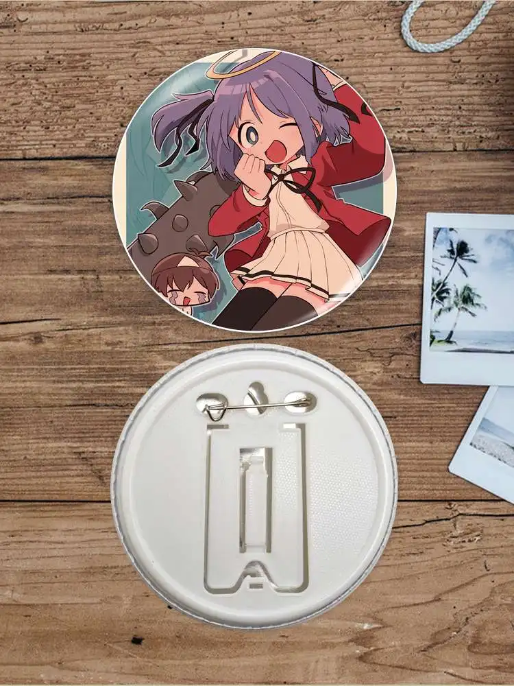 Bokusatsu Tenshi Dokuro-chan Mitsukai Dokuro Game أنيمي شخصية شارة بروش مرساة الأجهزة الطرفية دبوس تلميذ قبعة حقيبة مدرسية