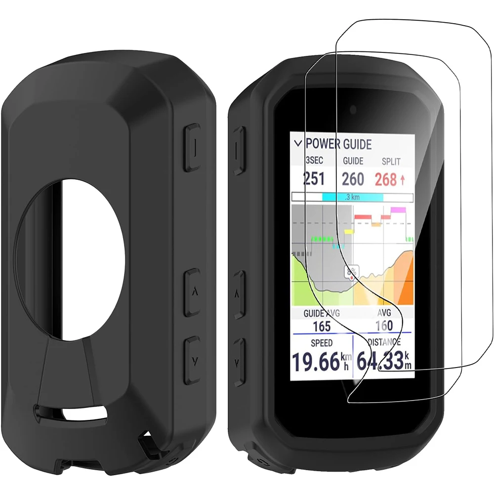 3 IN 1 Case for Garmin Edge 850/Edge 550/1040/1050 + 2 Pack 