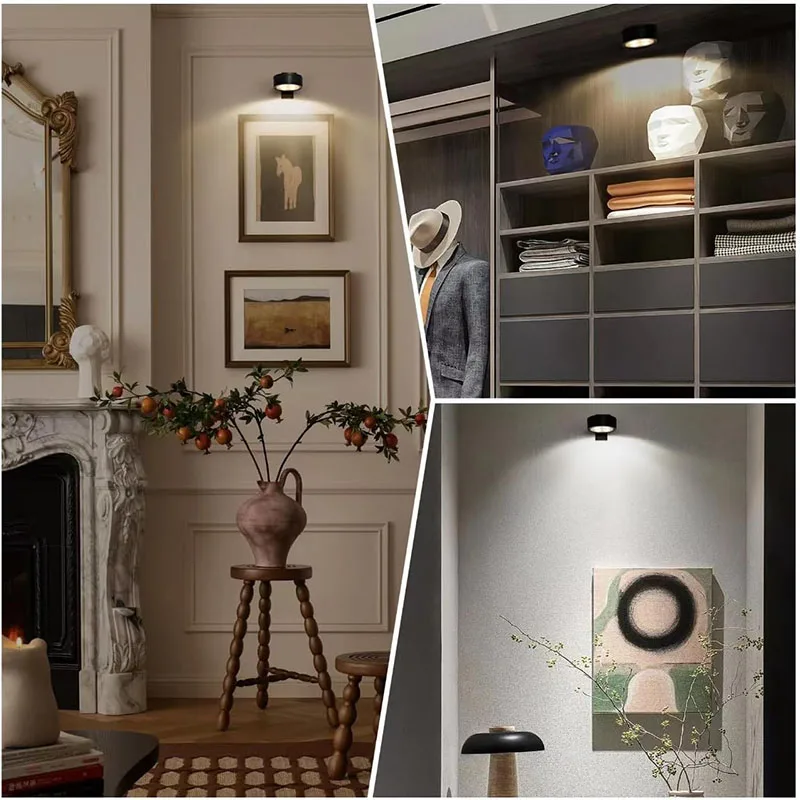 ضوء صورة يعمل بالبطارية، ضوء طلاء LED مغناطيسي مع مؤقت تحكم عن بعد، 3 أوضاع إضاءة، ضوء عرض فني باللون الأسود #6