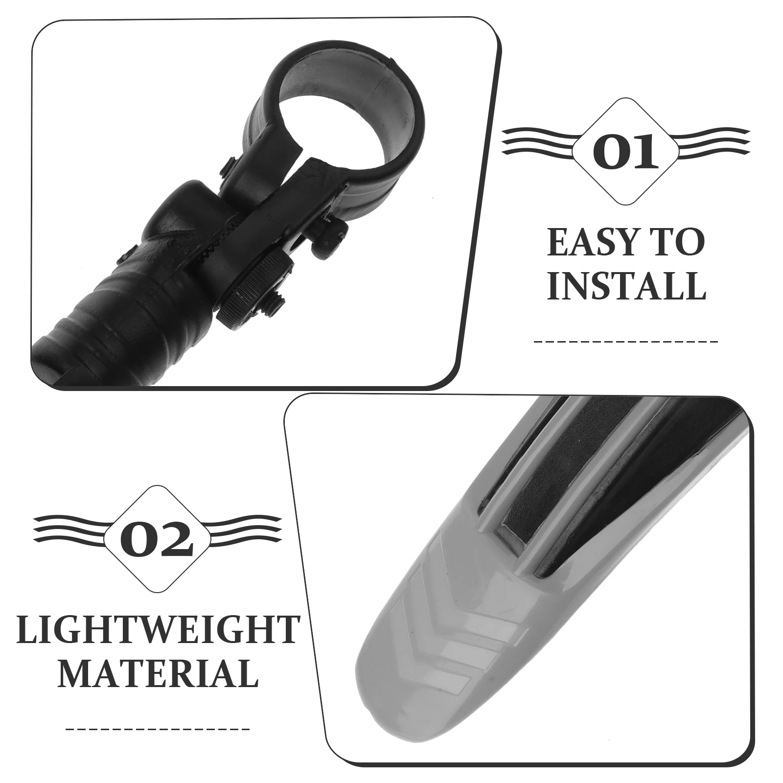 

Front Rear Mountain Bike Mud Guards Set Durable Black+Grey Plastic Tire Guards For Road Bikes Front Bar Holes Seat Post