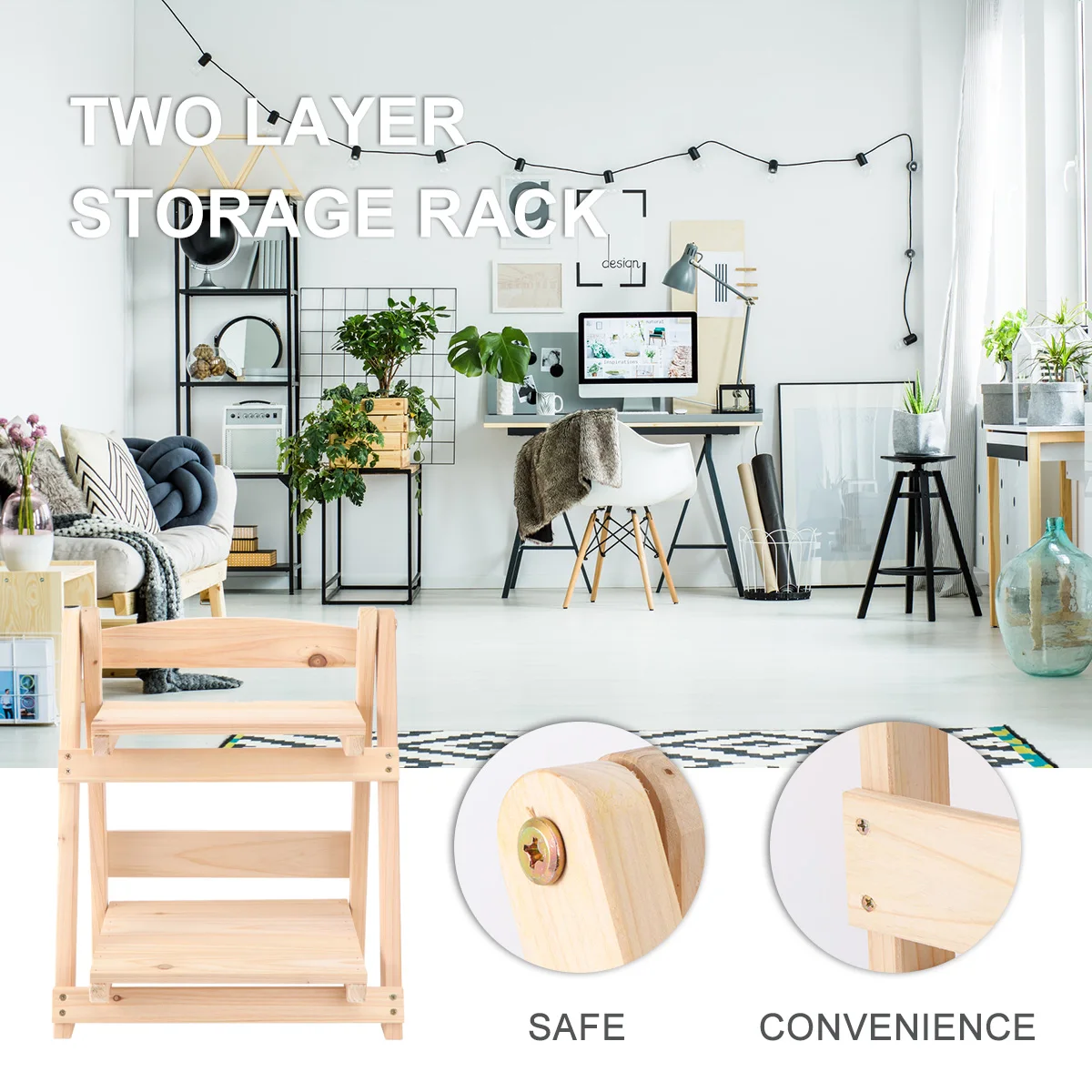 Solid Wood Flower St Bookshelf Storage Rack Multi layer Plant Pot Succulent Indoor Balcony Desk ganizer Eco friendly