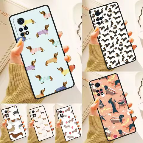Animal Dachshund Dog Case For Samsung Galaxy S24 Plus S23 S20 S21FE Lite S22 Ultra Note 20 S8 S9 S10 Phone Coque