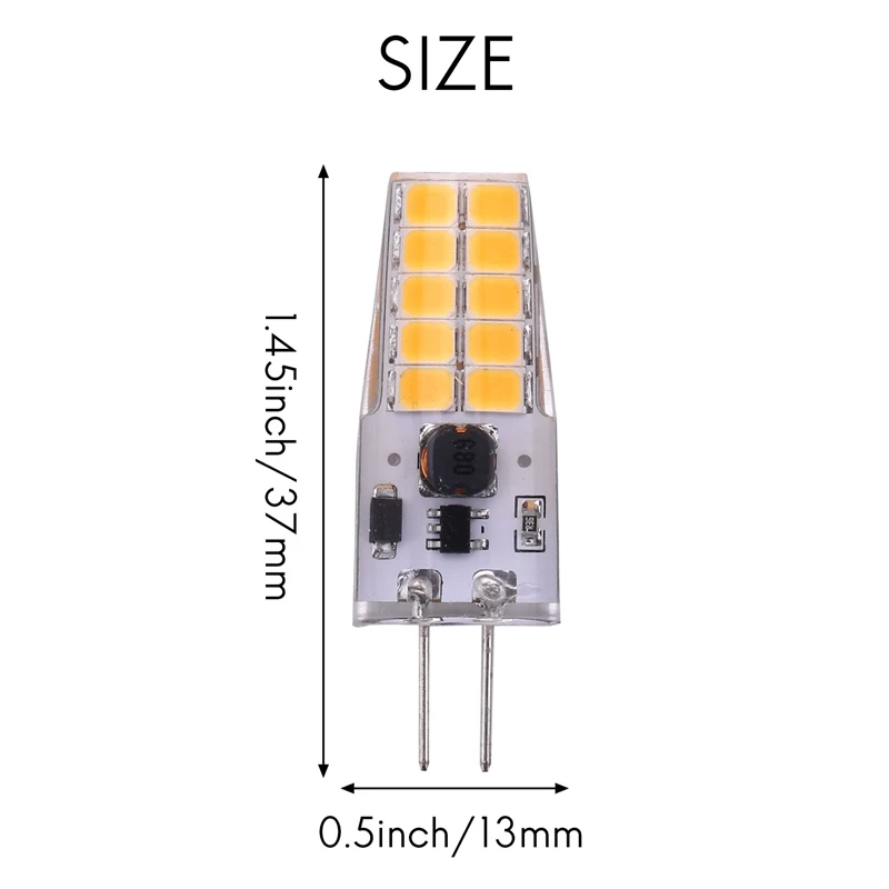 LICE-10PCS G4 Светодиодная лампа переменного/постоянного тока 12 В-24 В 3 Вт Светодиодная лампа G4 20 светодиодов Угол 360 2835SMD Замена галогенной лампы 30 Вт