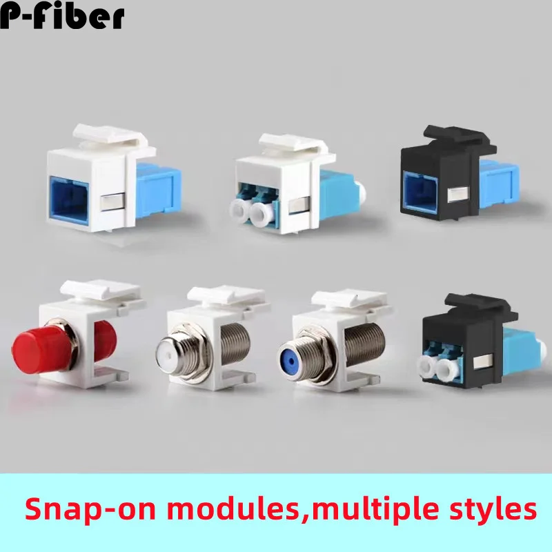 Fiber Optic Panel Module 10pcs Large Square Port SC LC ST FC Coupler Flange Disk Adapter Fiber Snap Information Panel PF