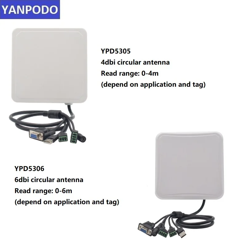 Imagem -05 - Yanpodo-uhf Rfid Prime Reader Longo Alcance 6dbi Embutido Antena Circular Rs232 Wg26 Relay Ethernet para Gerenciamento de Veículos 56m