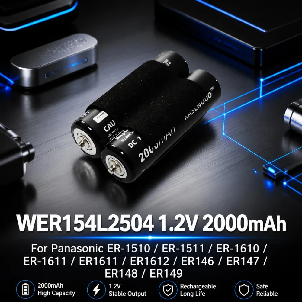 

New WER154L2504 1.2V 2000mAh Shaver Battery For Panasonic ER-1510 ER-1511 ER-1610 ER-1611 ER1611 ER1612 ER146 ER147 ER148 ER149