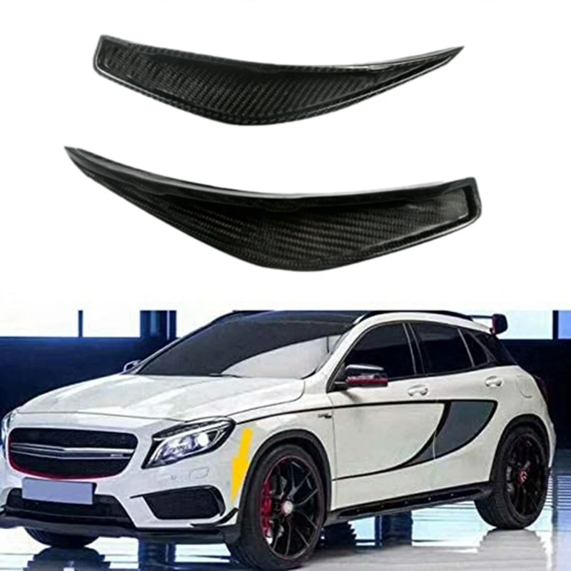 

For Mercedes Benz GLA Class AMG GLA45 2015-2019 Carbon Fiber Front Bumper Splitters Spoiler Canard Fins Trim