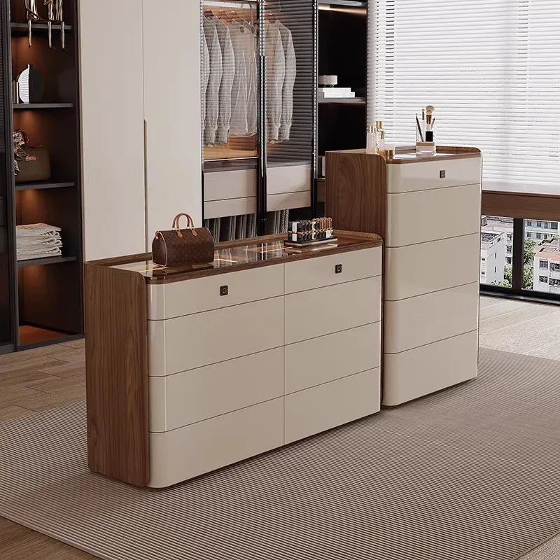Bedroom dresser, chest combination, bedside storage, storage cabinet with lock