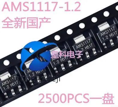 

30 шт. оригинальные новые SOT223 AMS1117-1,2 В AMS1117-1,2 1117-1,2 источник питания IC понижающая стабилизация напряжения