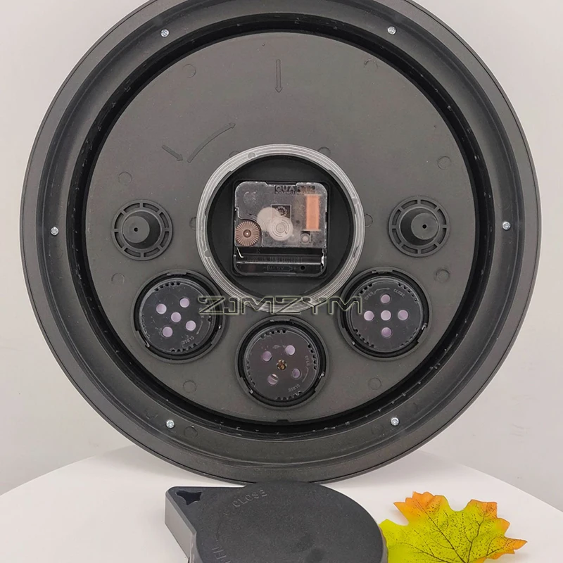 12Inch Wall Clock Waterproof with Thermometer Retro Wall Clocks Battery Operated for Patio Pool Garden Home