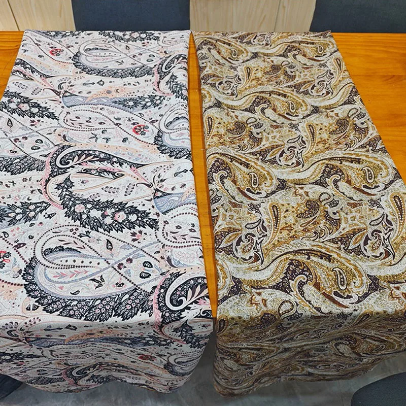 

Стиль отпуска, ретро орехи кешью с принтом, натуральный льняной материал, ткань для женского платья/брюков, ткань «сделай сам», швейный материал