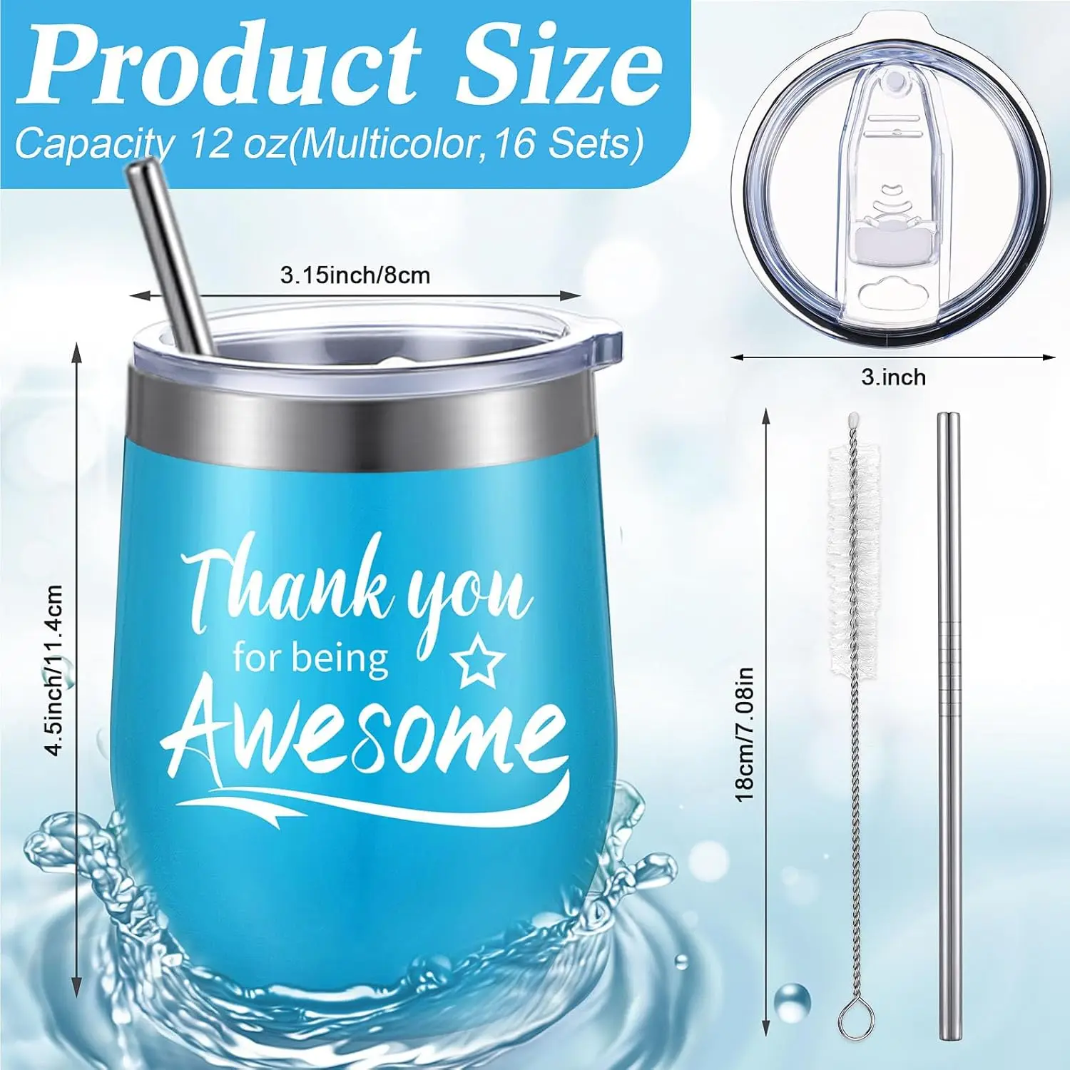 Gifts Thank You for Being Awesome Wine Tumbler Employee Appreciation Gifts Thank You Gift for Women Men Coworkers Friend