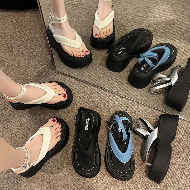 2026 New Women Platform Wedges Heel Sandals Fashion Clip Toe Ladies Elegant Party Dress Gladiator Sandalias view 3