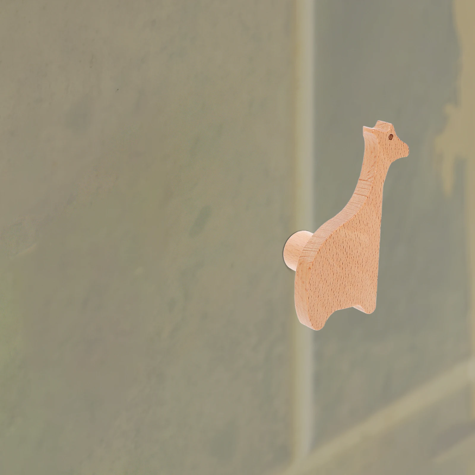 

4Pcs Children Wooden Hooks Natural Wild Animal Design Wall Mounted Coats Hats Bags Nursery Decorative Hooks Easy Installation
