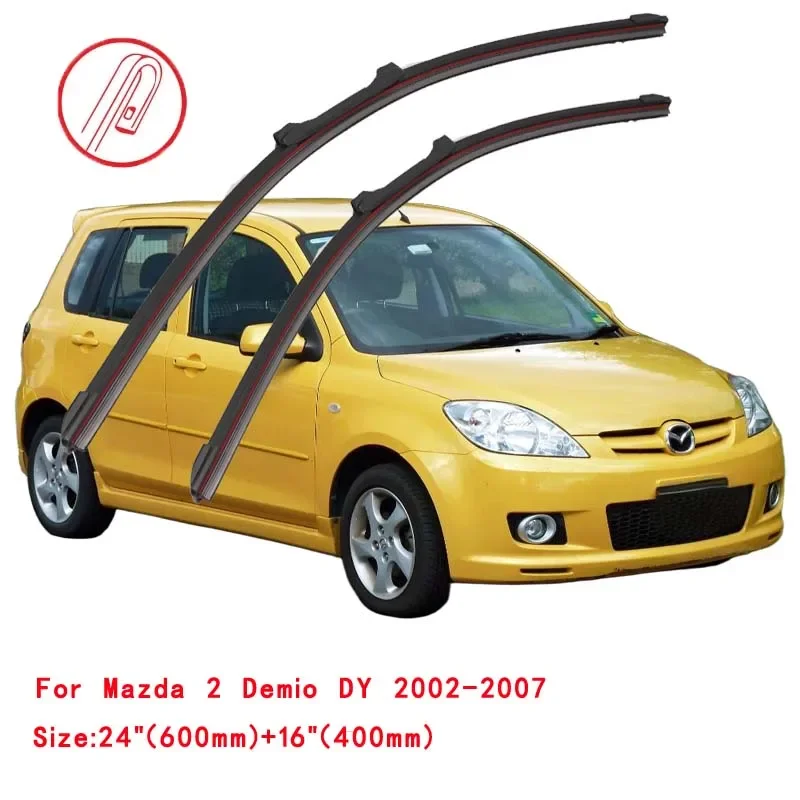 For Mazda 2 Sedan Hatchback DY DE DH DJ DL 2002 2005 2007 2010 2012 2014 2015 2018 2021 Double Rubber Car Windshield Wiper Blade - view 5