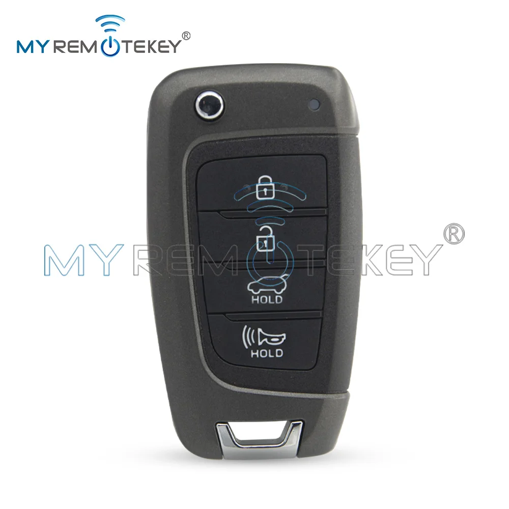 REMTEKEY Flip key shell 4 button for 2018-2021 Hyundai Santa Fe Veloster  FCC TQ8-RKE-4F39