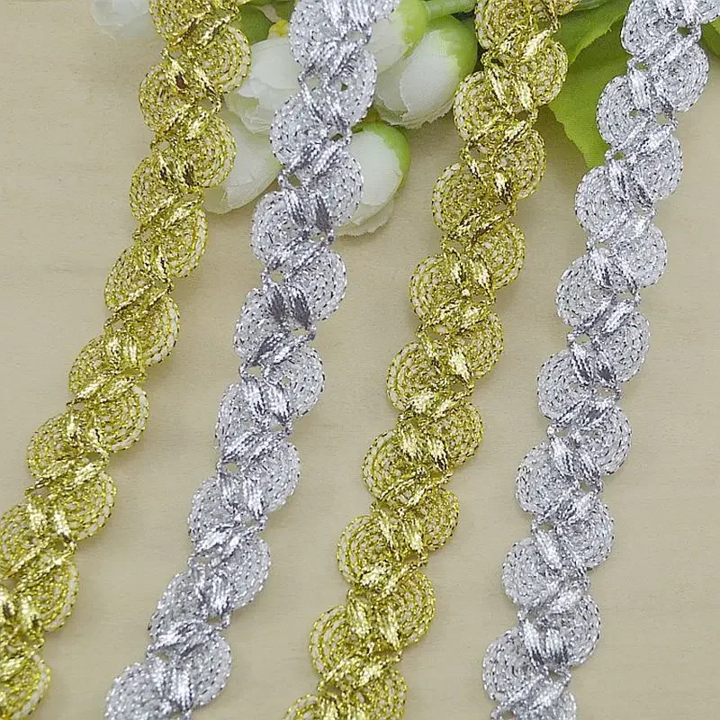 5Meters/16.4Ft Per Pack New Lace Trim Clothing Accessories DIY Curtain Lace Dress Clothing Double S-Shaped Lace Trim