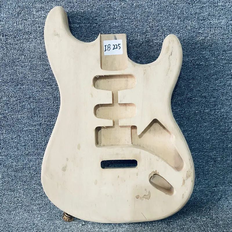 

IB225 Custom Pickups&Bridges ST Guitar Body in Solid Basswood Unfinished Version No Paints for Replace and DIY