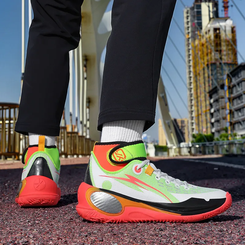 Men's Basketball Shoes Cushioned Basketball Shoes for Men and Women Outdoor Anti-Slip Sports Training Shoes Casual Sports Shoes