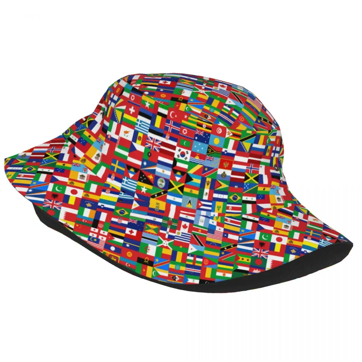 Bandiere alla moda di tutti i paesi del mondo cappelli a secchiello Unisex pieghevole bandiera esterna cappello da pescatore primavera copricapo Bob