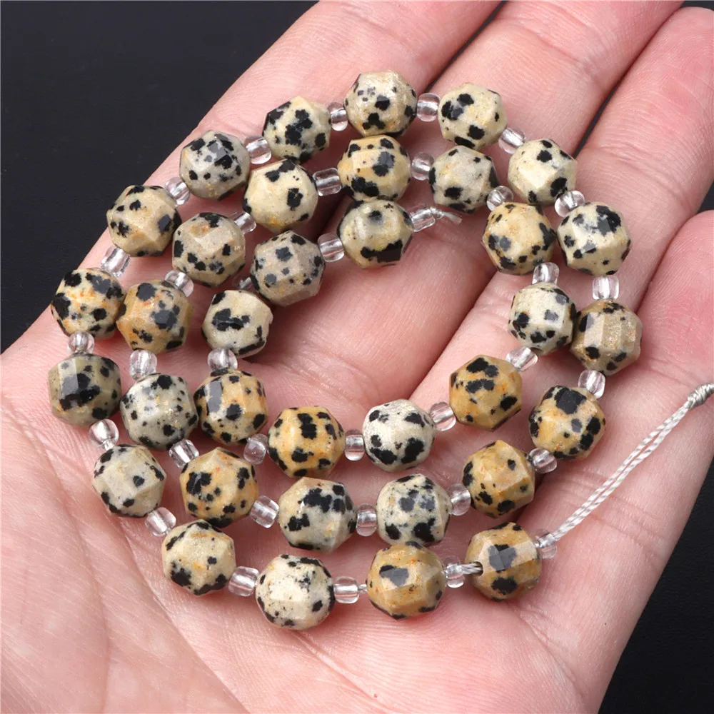 Natural Spotted Stone Bead Irregular Dalmation Jaspers Gems Bead For Handmade Jewelry Making Diy Bracelets Necklace Supplies