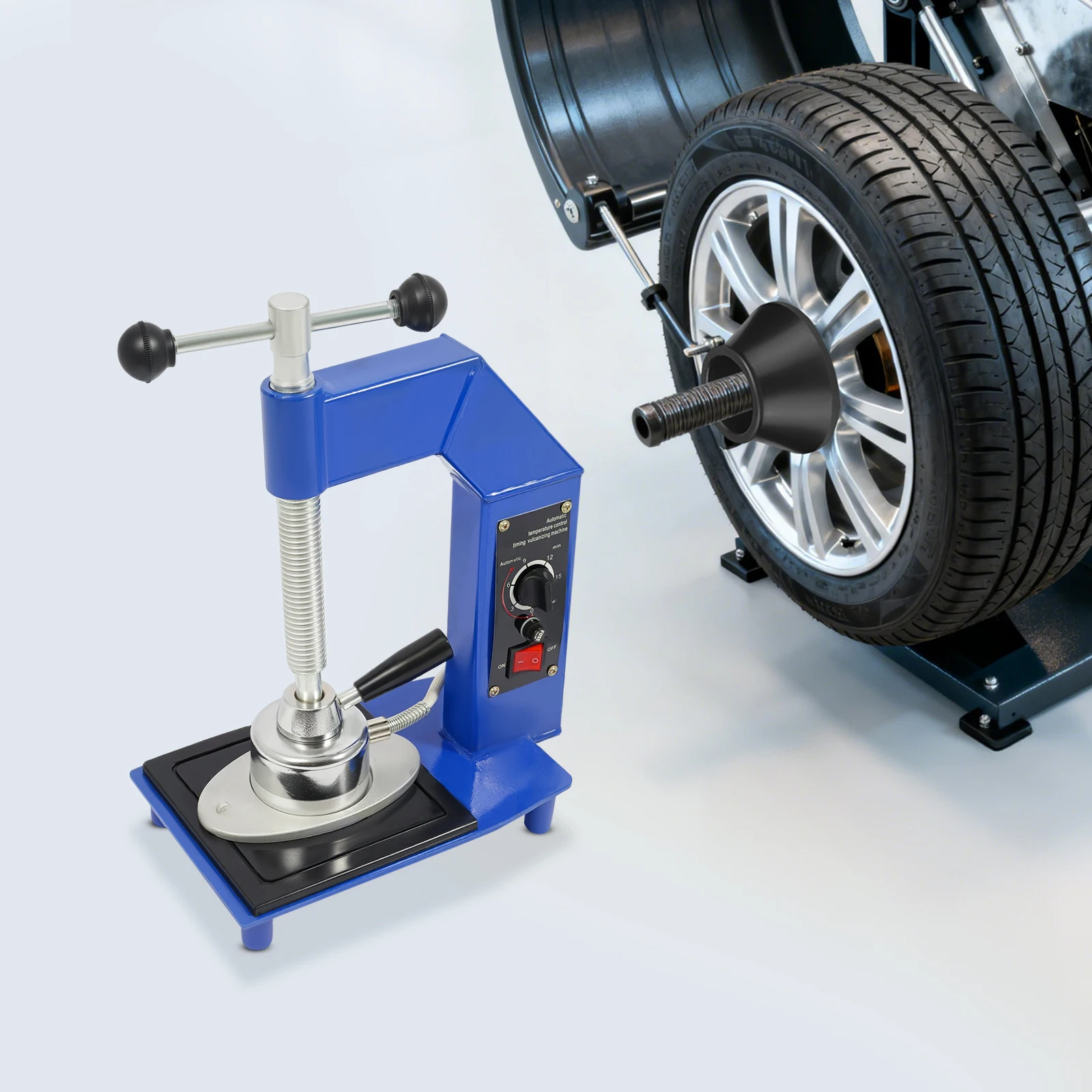 

AJD-1 Tire Repair Machine, Timing Constant Temperature, 4000 lbs Clamping Force, for Strong Tire Patch Seal