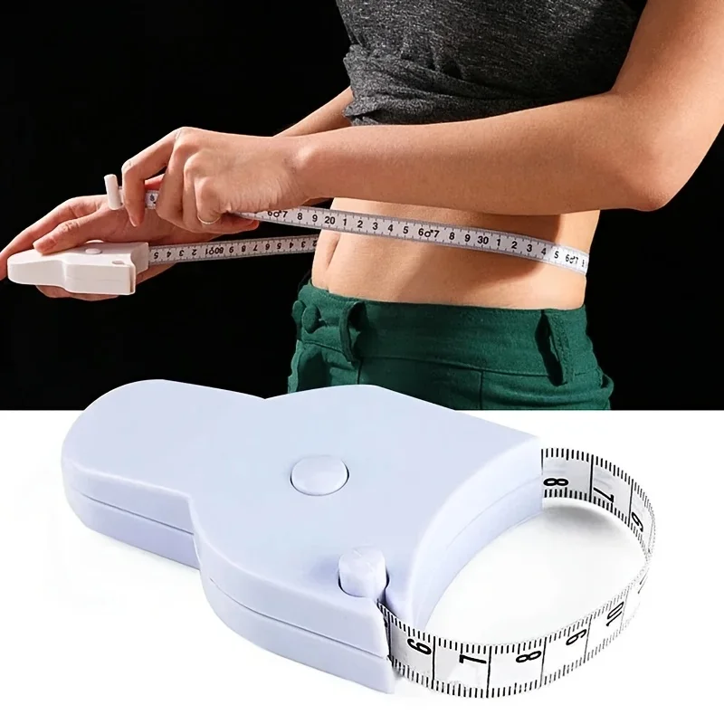 1-Piece Automatic High-Precision Soft Tape Measure for Body Waist, Hip, Thigh, and Abdomen Circumference for Fitness Use