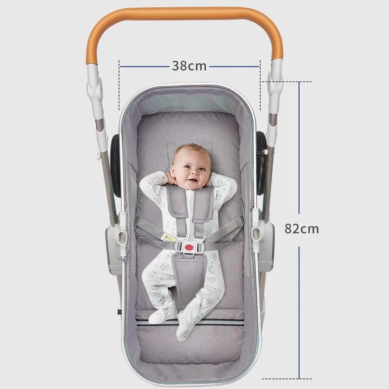 Hot 3 in 1 Baby Strollers High Landscape Lightweight Folding  Two-way shock Absorption Wheels Newborn Baby Travel Stroller