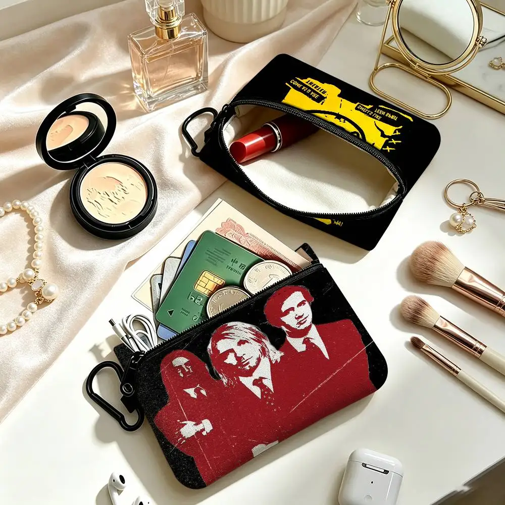 Hot Band N-Nirvanas Rock  Wear-resistant Oxford Cloth Coin Purse Portable Backpack Hanging Card Storage Bag