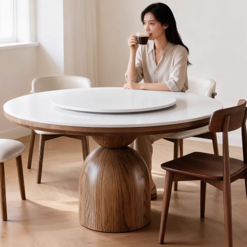 

Modern Vintage Dining Table Wood Turntable Hall Luxury Dining Table Reception Relaxing Muebles Para El Hogar Room Furniture