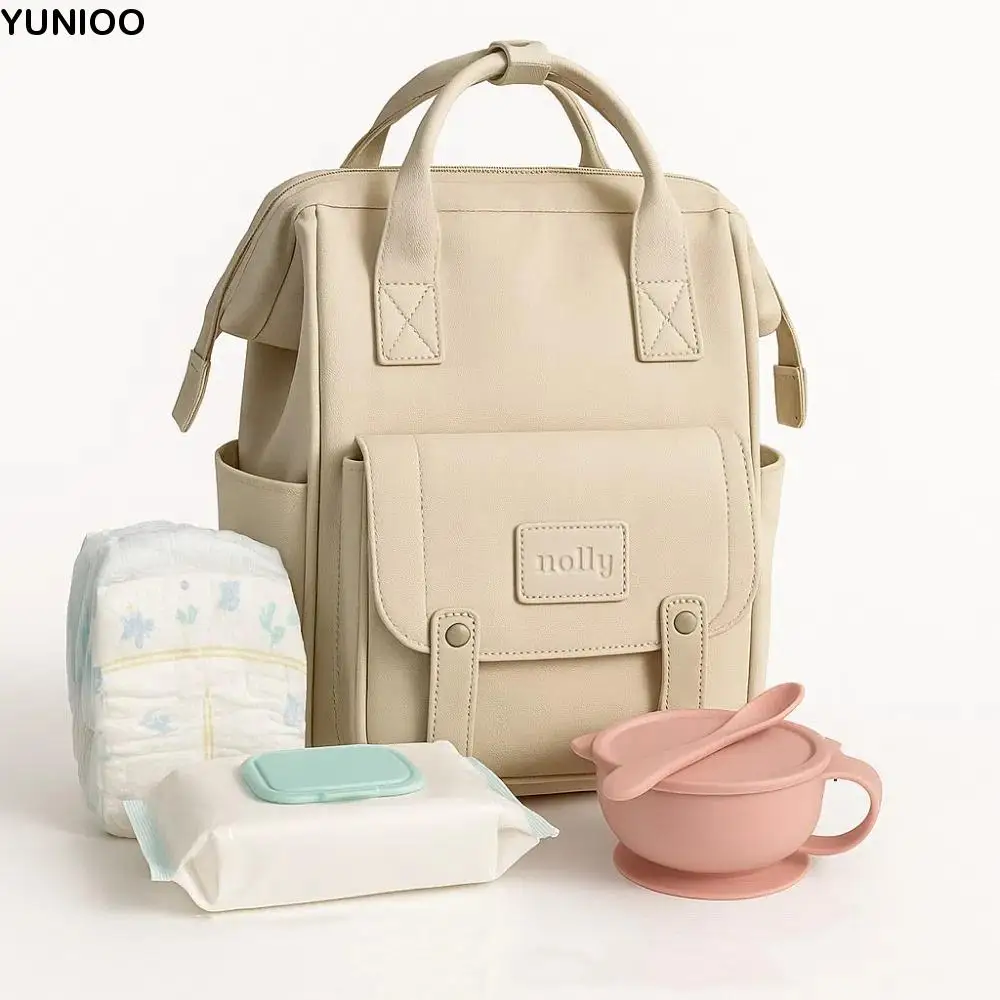 

Nylon Mommy Backpack Large Capacity Multifunctional Baby Diaper Bag Wear-resistant Anti Splash Water Mommy Shoulder Bag Travel