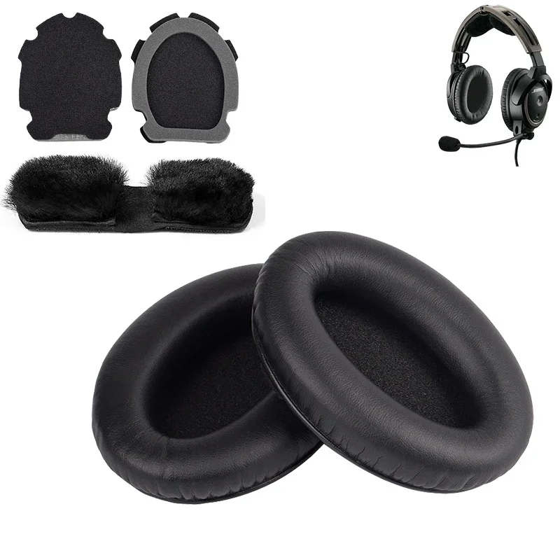 Replacement Earpads Ear Pad Cushions Pads Cover Headband Head Beam Suitable for BOSE Aviation Headset X A10 A20 headphone