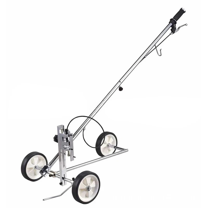 hand-push cold spray road runway parking space paint line drawing car marking hine