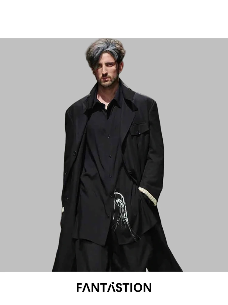 

Фирменная блузка с вышивкой кисточками FANTASTION, рубашка унисекс большого размера с длинными рукавами и непристойной повседневной изысканной рубашкой