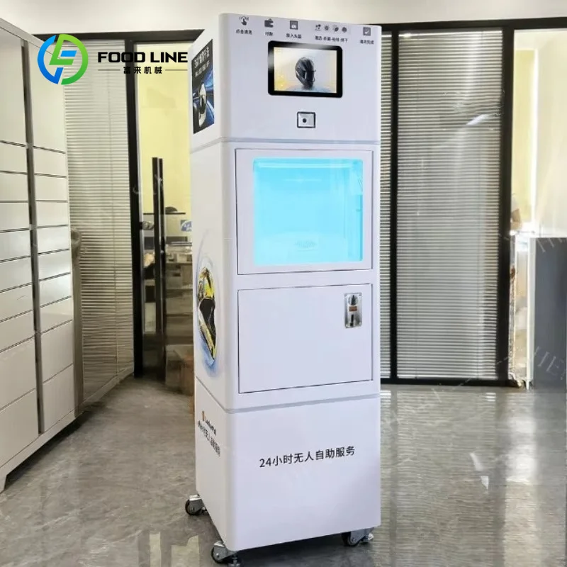 customized vending style helmet cleaning station touch control with drying and disinfection bulk order discount for gas stations