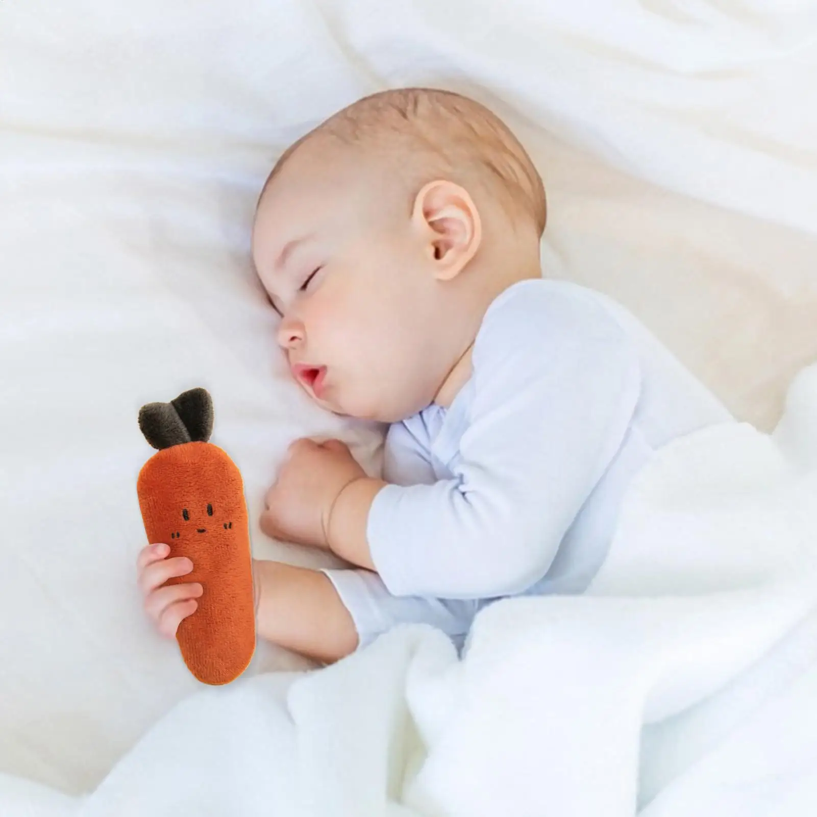 Baby Sleeping Toy Plush Toys For Babies Chewable Doll Fruit Shape Pillow With Strap For Crib Shower Daily Use Nursery Home